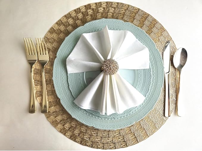 OCCASIONS 240pc Heavy Duty Disposable Plastic Plates Set for 120 Guests – 120 Dinner (11") & 120 Salad/Dessert (8.25") Plates – BPA Free, Chateau Mint