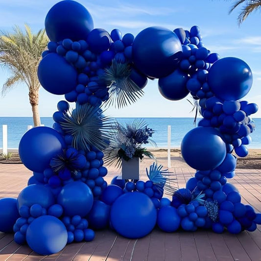Royal Blue Latex Balloons Different Sizes Double Stuffed Dark Navy Blue Balloon Garland Arch Kit for Graduation Birthday Baby Shower Wedding Independence Memorial Day Party Decorations