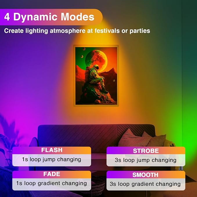 URTOM 6W RGBW Uplighting Indoor Color Changing Up Lights Indoor with Remote Dimmable LED Spot Lights for Home Aluminum Accent Lighting for Party Plant Decor with 5.9 FT Plug Cord, 2 Pack