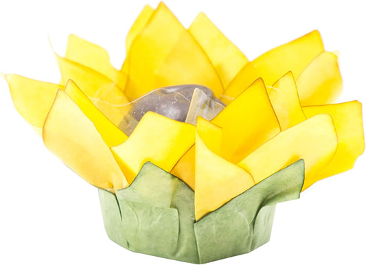 Handmade Paper Truffle Cups | Truffle Liners | Truffle Wrappers | Fominhas | Candy cups for chocolate | Forminhas de Brigadeiro | Candy liners - Pack of 20 - Truffilio (Paper, Sunflower)