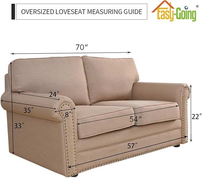 Easy-Going Stretch Oversized Loveseat Slipcover 1-Piece Sofa Cover Furniture Protector Couch Soft with Elastic Bottom for Kids Polyester Spandex Jacquard Fabric Small Checks Deep Teal
