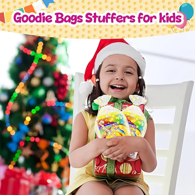 Decojoy Party Favors for Kids 4-8, Scratch Art Birthday Return Gifts, Bulk Rainbow Scratch Paper Notebook 24 Set with Reusable Stencils, Christmas Goodie Bags Stuffers for Girls Boys School Classroom