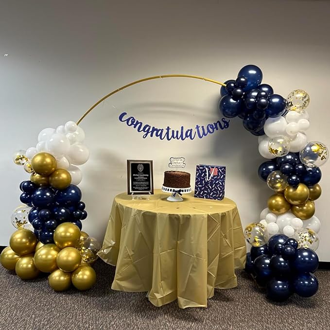 Navy Blue Balloons, Pearl Navy Balloon Garland Arch Different Sizes in 18 12 10 5 Inch Dark Blue Balloons for Birthday Graduation Anniversary Father's Day New Year Party Supplies Decorations
