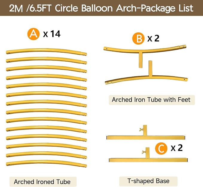 Balloon Arch Stand Metal Round Backdrop Stand Circle Balloon Arch Frame Wedding Arches 6.5FT for Ceremony Birthday Party Baby Shower Decoration