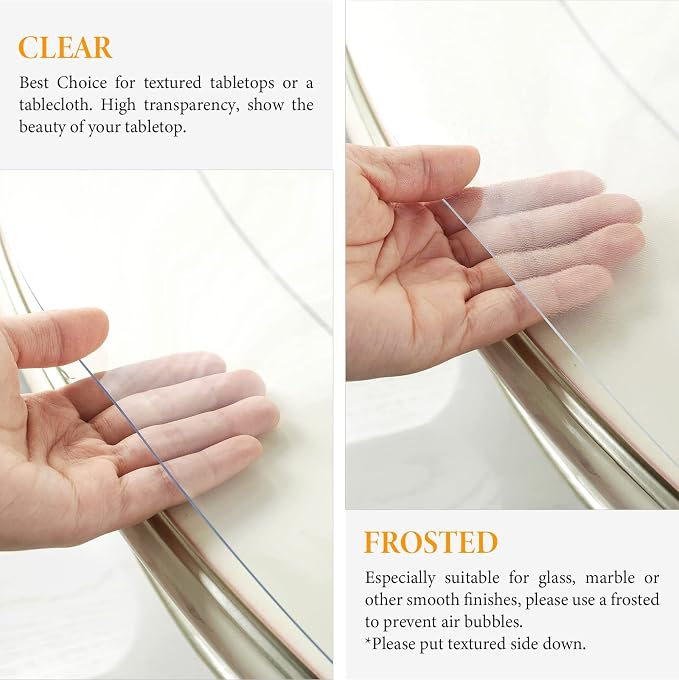 Deep Dream 1.5mm Clear Desk Cover Protector, 20×60 Inch Clear Table Protector, Rectangular Vinyl Desk Pad, PVC Plastic Table Cover for Office, Dresser, Night Stand, Computer & Writing Desk Tabletop