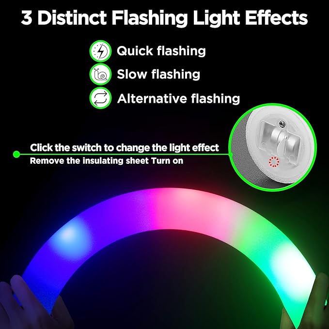 32 Pcs Foam Glow Sticks Bulk Party Pack, L16" Big Led Light Up Foam Sticks with 3 Flashing Effect, Glow in The Dark Party Supplies Favors for Wedding, Adults/Kids Birthday, Disco Dance Floor, DJ
