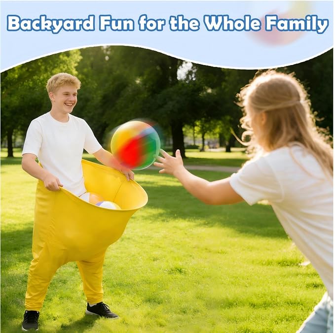 Granny Pants Yard Game Set, Granny Pants Family Outdoor Party Games, Oversized Pants with Bouncy Balls and Electric Air Pump, Outdoor Tossing Games for Adult Yard Game Birthday Party Family Reunion