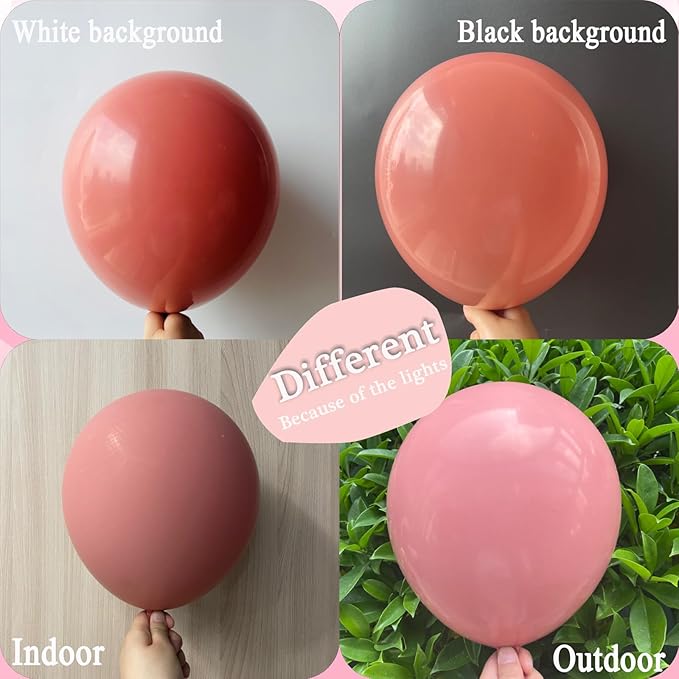 Double Stuffed Dusty Pink Balloon Arch, 53pcs (18/12/10/5 Inch) Pastel Blush Pink Balloons, Boho Party, Baby Shower, Birthday, Weddings