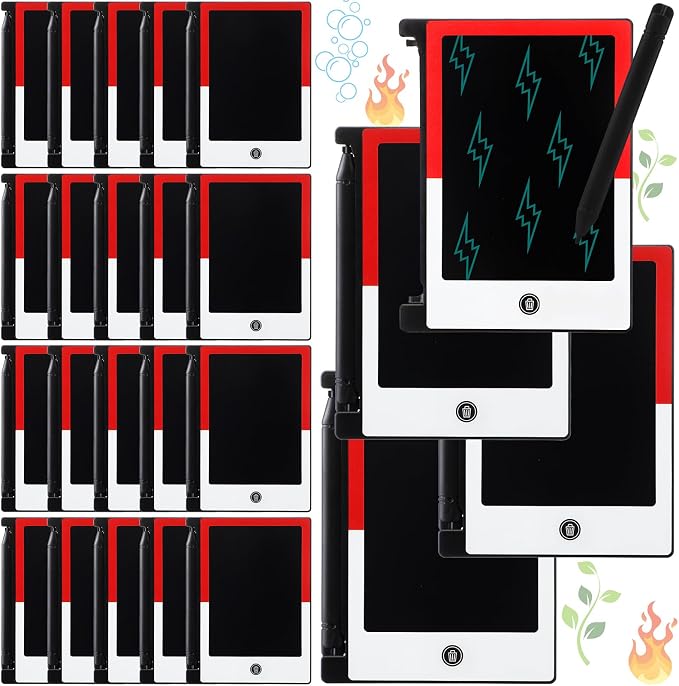 Nezyo 24 Pack Cartoon Theme Party Favors Mini LCD Writing Tablet 4.6 Inch Doodle Board Drawing Tablet Erasable Reusable Electronic Drawing Pads for Party Decor Birthday Supplies