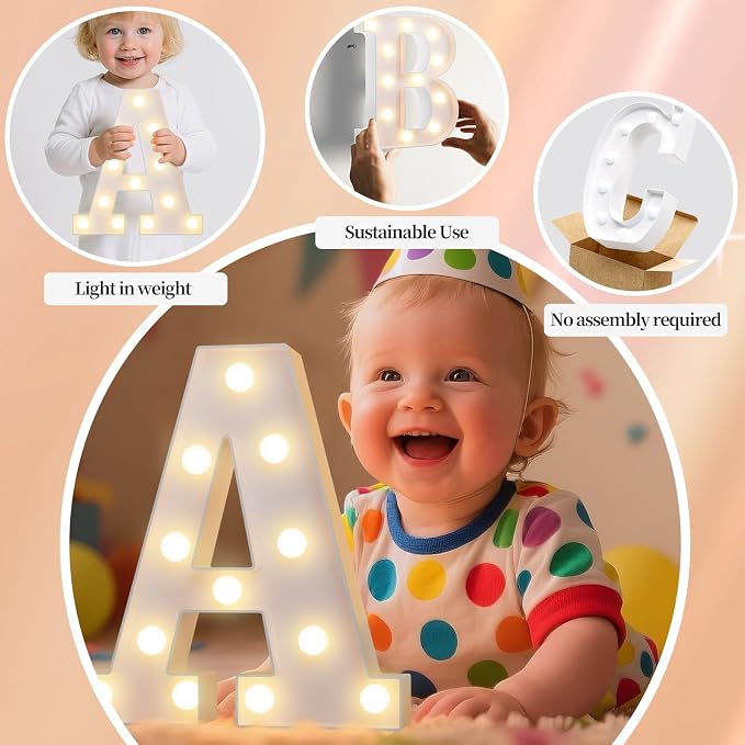 LED Marquee Light Up Letters Sign - Lighted Letters Alphabet for Birthday, Graduation, Bar Wall & Table Party Decor, Wedding Anniversary and Christmas Decorations, Letter Q