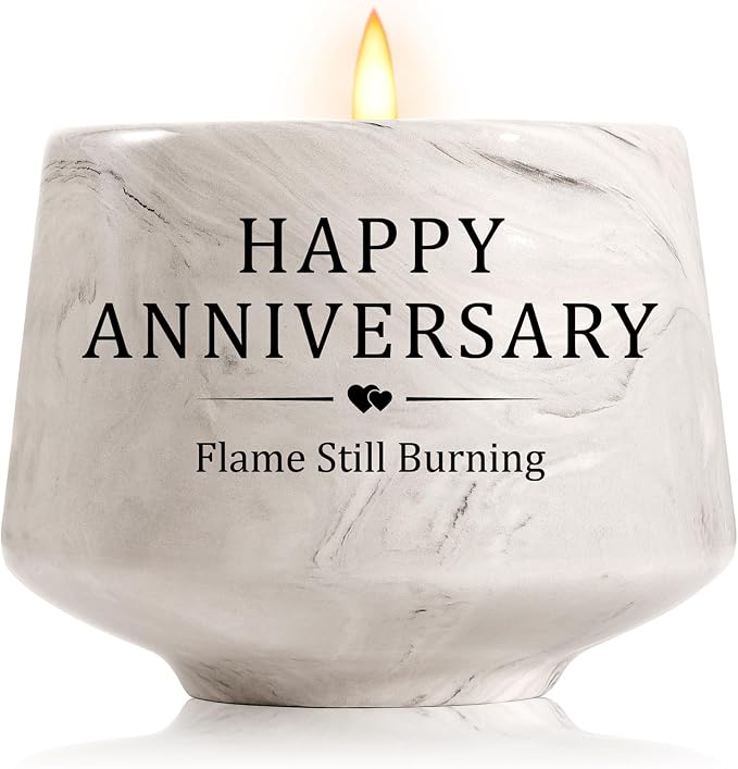 Happy Anniversary Candle – Aniversario Gifts for Couple,Women,Men 6oz Lavender Scented Candle,Anniversary Romantic Gifts for Him & Her