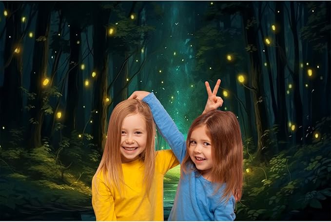 Forest Backdrop Girls in Wonderland Themed Background for Photography Magical Fantasy Forest River with Light Photography Background Jungle Safari Theme Party Backdrop Studio Props Decor 10x6.5ft