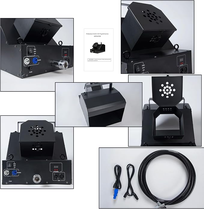 CO2 Fog Confetti Machine DMX Smoke Cannon Confetti Launcher Smoke Machine w/ 6m Hose CO2 Jet Confetti Machine Smoke Effect Decor for DJ Parties Birthday Parties Wedding