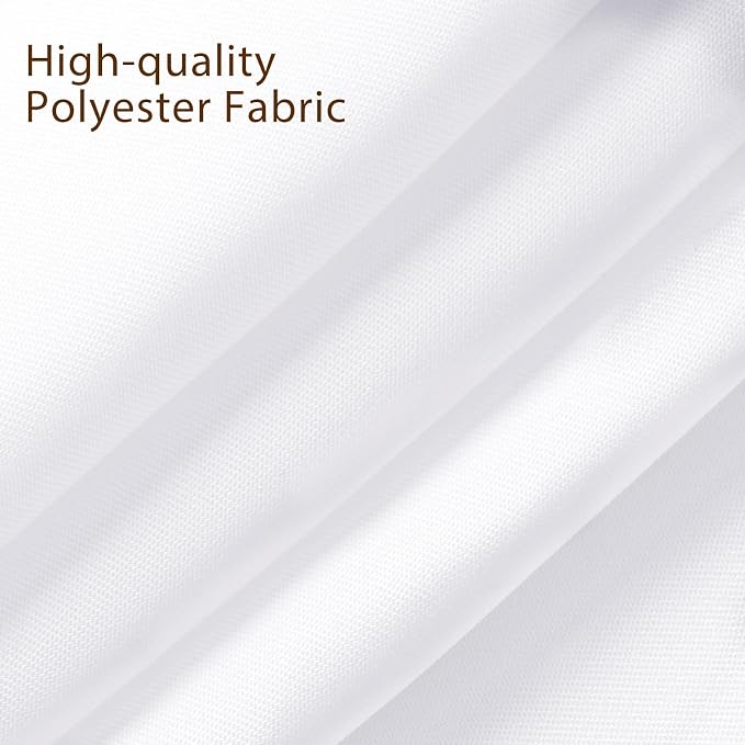 Fixwal 6 Pack White 60 x 102 Inch Rectangle Tablecloths, Reusable Heavy Duty Washable Polyester Table Covers for 6 Ft Tables, Wedding, Party, Outdoor, Picnic, Camping
