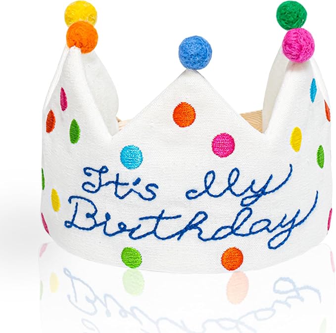 Personalized Hand Embroidered Birthday Hats Unique Happy Birthday Crowns Cute Party Hat for Boy Girl Fit All Ages