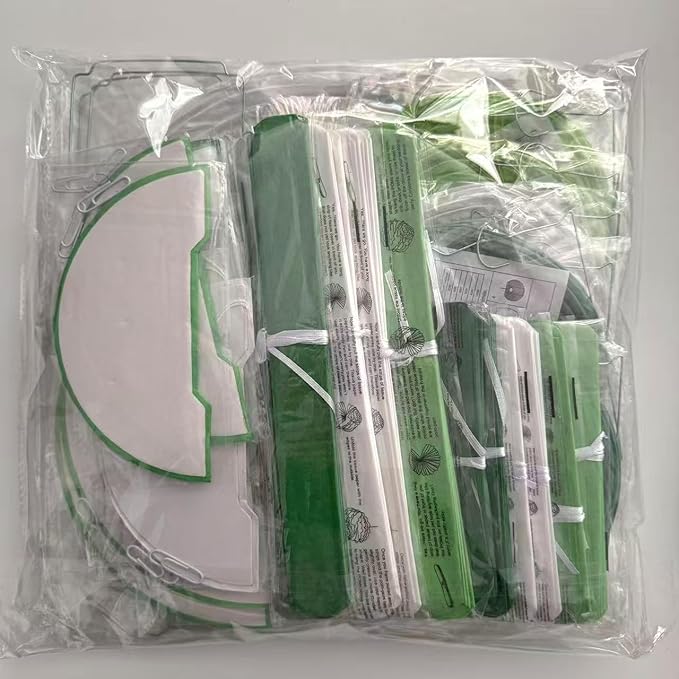 WOLHOWLTD 33 Pcs Green White Paper Lanterns, Pompoms, Honeycomb Decorations for St. Patrick's,Safari,Jungle,Dinosaur Theme Birthday Home Party Decoration(Green White)