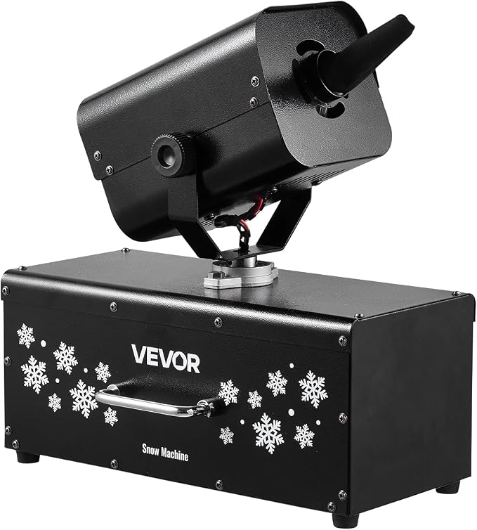 VEVOR Snow Machine, 1200W Powerful Fake Snow Maker with 90° Shaking Head, Wireless Remote Control, High Output Snowmaking Machine Coverage up to 12 ㎡ for Parade Christmas Wedding Party Stage Effect