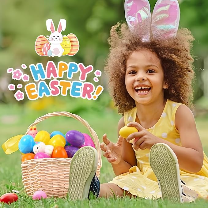 24 Pcs Prefilled Easter Eggs for Kids with Animal Squishy Toys, Easter Eggs Filled for Egg Hunt, Basket Stuffers & Goodie Bag Fillers, Classroom and School Prize Supplies