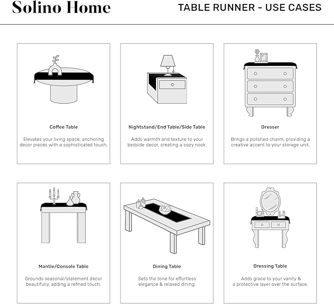 Solino Home Linen Sky Blue Table Runner 60 Inches - Classic Hemstitch, 100% Pure Linen Coffee Table Runner 14 x 60 Inch Ideal for Dresser Tables - Spring, Summer, Mothers Day