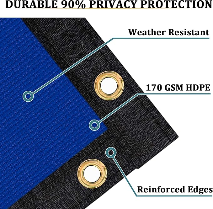 Shade&Beyond 6' X 50' Fence Privacy Screen Heavy Duty 170 GSM Fencing Mesh Shade Net Cover for Wall Garden Back Yard Outdoor Home Decoration, Black