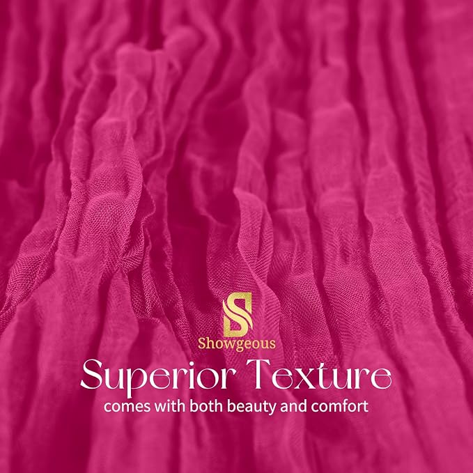 18 Pack Fuschia Cheesecloth Table Runner 17 x 108 inch Boho Gauze Table Runner Rustic Sheer Cheese Cloth Table Decorations for Wedding Party Baby Bridal Shower Birthday Holiday Home