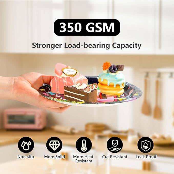 96Pcs 2000s Party Decorations Y2K Early 2000s Theme Plates and Napkins Hip Hop Back to the 00s Disposable Paper Tableware Set for Adult Teens Retro 00s Birthday Party Supplies Serves 24