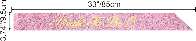 Bride to Be Sash with Gold Foil Letters Bridal Shower Hen Night Bachelorette Party Accessories