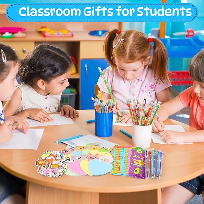 Birthday Goodie Bags for Kids, 24Pack Return Gifts for Birthday Party with Multicolor Pen Pencils for Goodie Bag Stuffers Classroom Gifts for Students Class Rewards Prizes