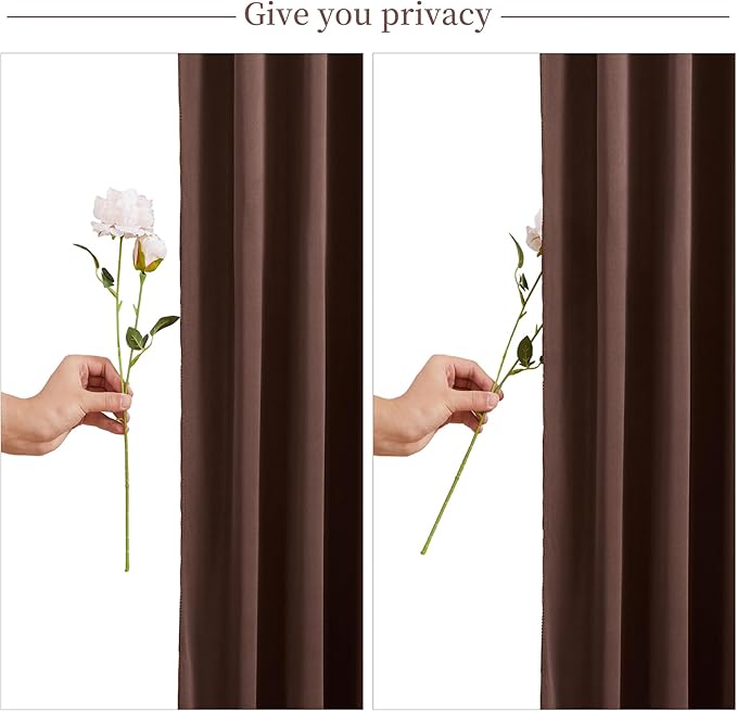 10x10 Brown Backdrop Curtain for Parties Wedding Wrinkle Free Brown Photo Curtains Backdrop Drapes Fabric Decoration for Birthday Party Baby Shower 5ft x 10ft,2 Panels