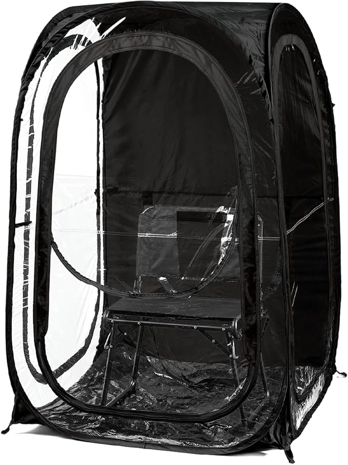 WeatherPod® Pop-Up Sports Tent 1-2 Person – Instant Setup MyPod™ Original Shark Tank All-Weather Shelter for Outdoor Sports, Rain, Wind & Cold