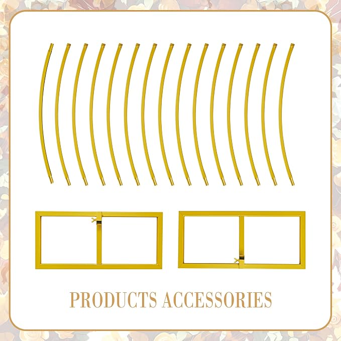 Round Balloon Arch Backdrop Stand Wedding Arch Frame 8FT Gold Metal Circle Backdrop Stand,Bridal Shower Anniversary Booth Background Decoration