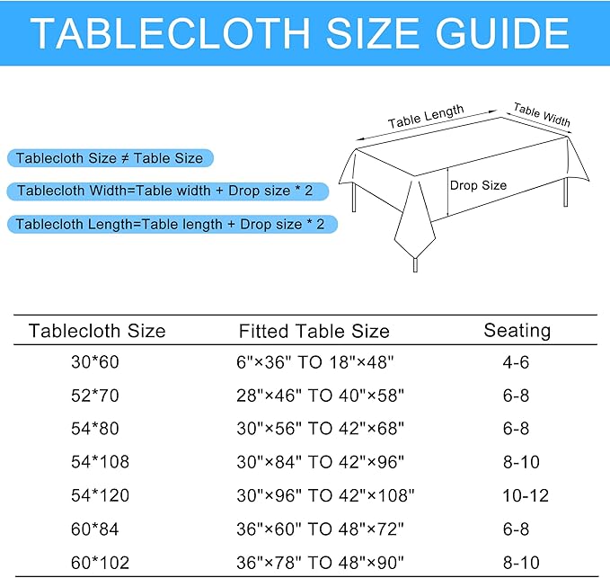 Hiasan 2 Pack Faux Linen Rectangle Tablecloth - Wrinkle and Stain Resistant Washable Table Cloth for Kitchen Dining Room Holiday Table Cover for Party Dinner, Black, 54 x 108 Inch