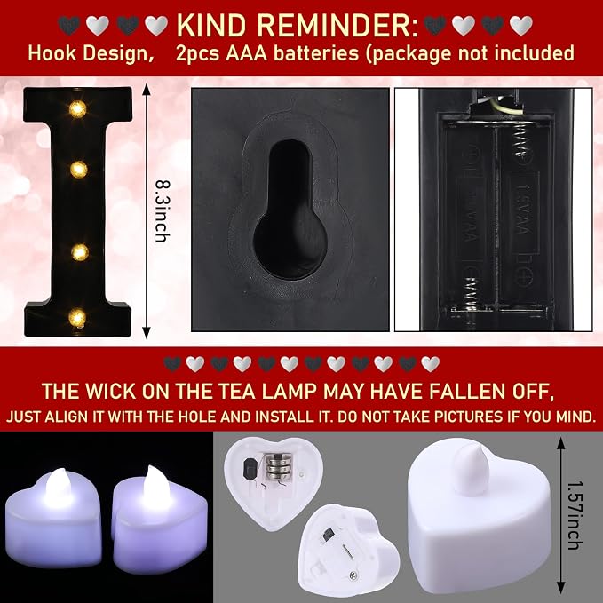 Realspring Black and Silver Balloons Hotel Room Decor for Special Night Happy Romantic Anniversary Decorations Artificial Rose Petals with Heart Lights Kit for Proposal Engagement Birthday