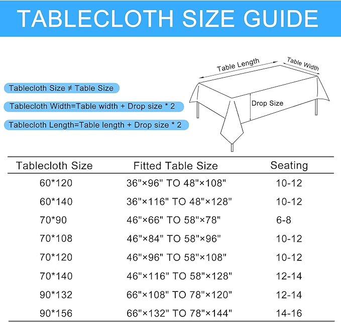 Hiasan Faux Linen Rectangle Tablecloth - Wrinkle and Stain Resistant Washable Table Cloth for Kitchen Dining Room Holiday Table Cover for Dinner, Light Grey, 70 x 140 Inch