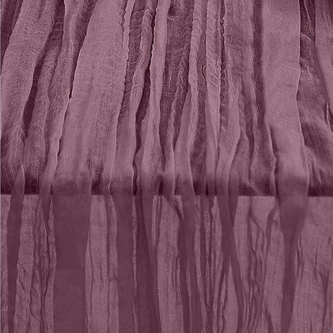 1 Pack Dusty Purple Cheesecloth Table Runner 35x120 Inch 10Ft Rustic Gauze Cheese Cloth Table Runner Sheer Cheesecloth Table Runners for Wedding Party Bridal Shower Decoration