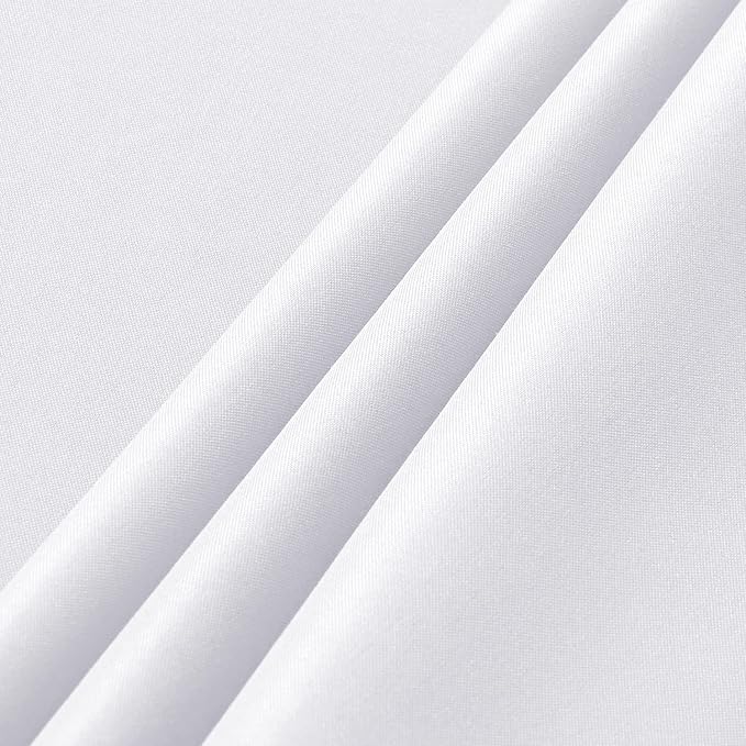 sancua 2 Pack Round Tablecloth 70 Inch White, Stain and Wrinkle Resistant Table Cloth - Washable Polyester Table Cover for Dining Tables, Buffet Parties and Camping