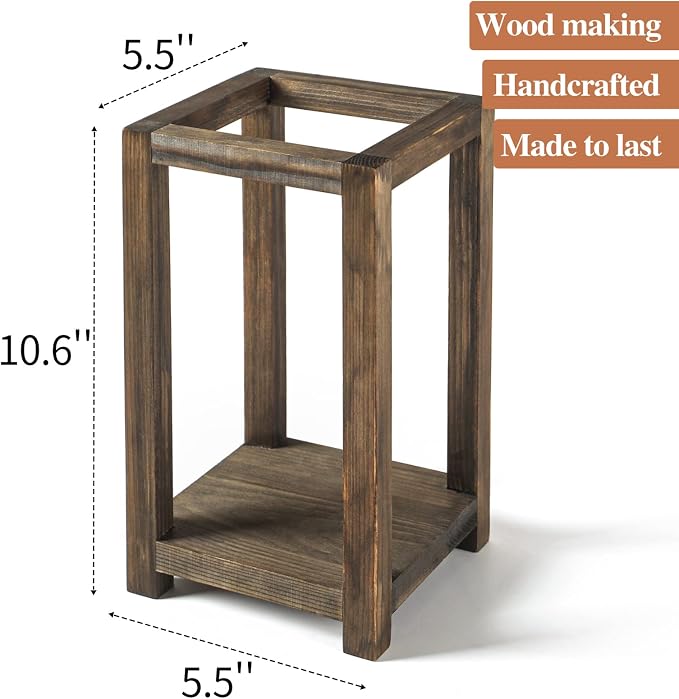 12 Pcs Wooden Lantern Centerpiece, Rustic Wedding Table Decoration, Farmhouse Decor, Candle Holder, Country Barn Gift (No Assembly Required)