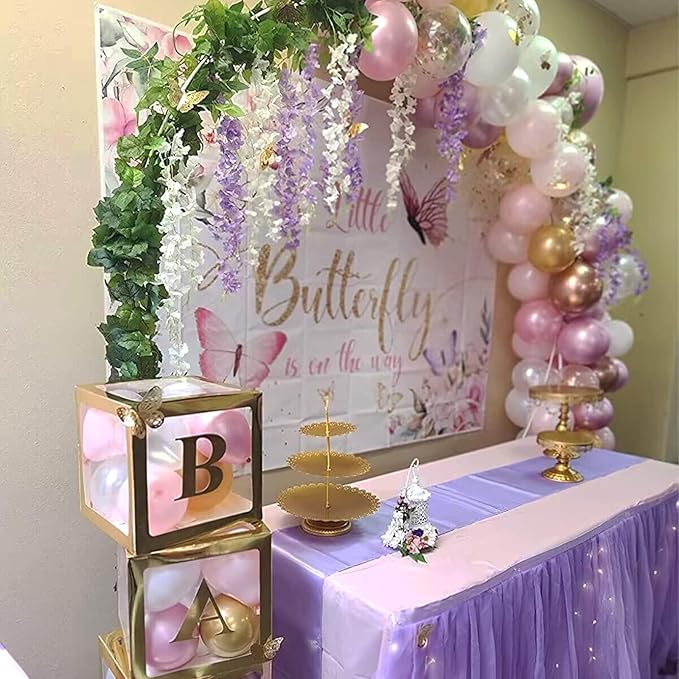 BLEUM CADE 36Pcs White & Purple Fake Wisteria Hanging Flowers, 3.6Ft/Pcs Artificial Wisteria Garland, Hanging Flowers for Wedding Party Home Backdrop Wall Decoration