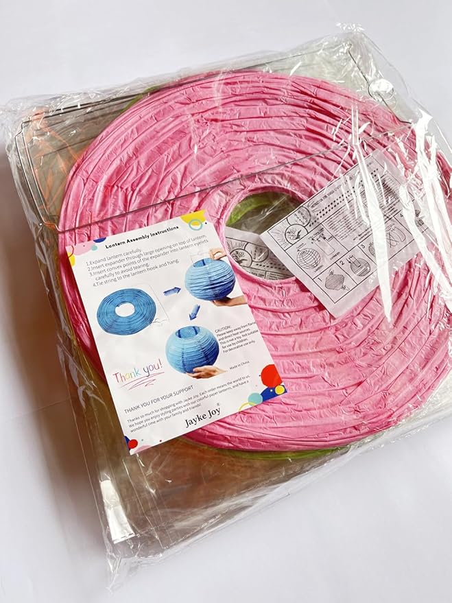 15pcs Colorful Paper Lanterns for Outdoor Indoor Party Decoration (14 inch)