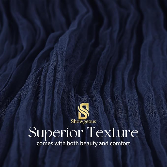 18 Pack Navy Blue Cheesecloth Table Runner 17 x 108 inch Boho Gauze Table Runner Rustic Sheer Cheese Cloth Table Decorations for Wedding Party Baby Bridal Shower Birthday Holiday Home