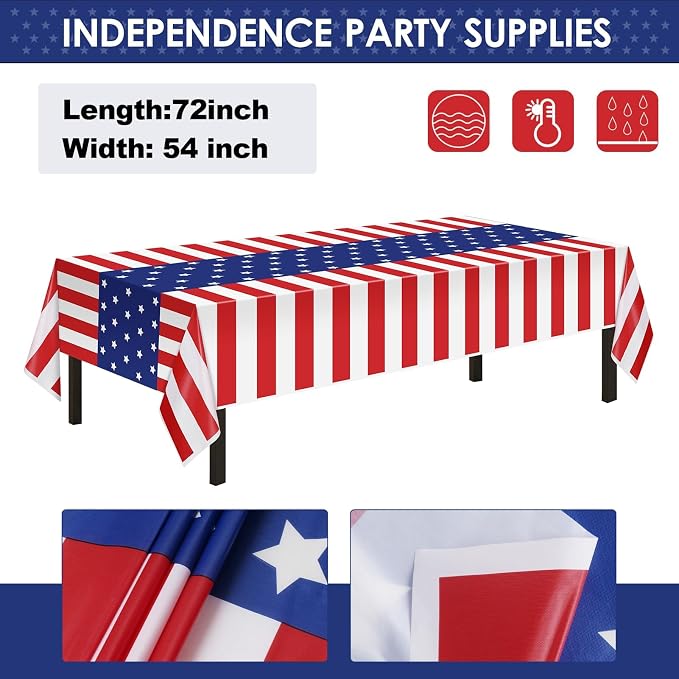 Childom 152 Pack 4th of July Decorations,Patriotic 4th of July Plates Set | Fourth Of July Decorations,250th Anniversary Patriotic Decorations,Red White And Blue Decorations For Labor Day Veterans Day