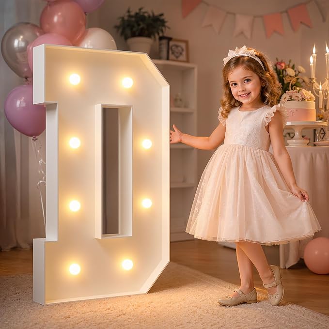 imprsv Marquee Light Up Letters, 3FT Marquee Letters for Birthday Baby Shower Wedding Decorations Light Up Letters for Engagement Party Decor, Large Marquee Letters for Party Decorations, Letter D