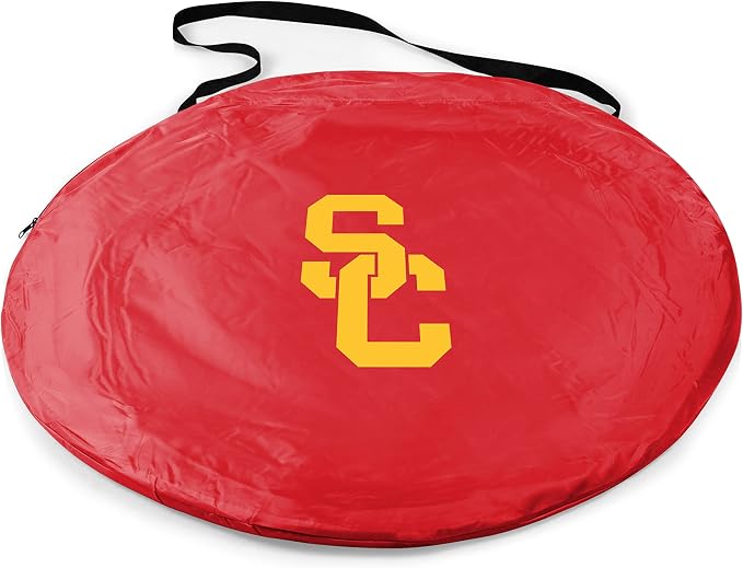 PICNIC TIME NCAA Georgia Tech Yellow Jackets Manta Portable Beach Tent, Pop Up Tent, Beach Sun Shelter Pop Up, (Gray with Black Accents)