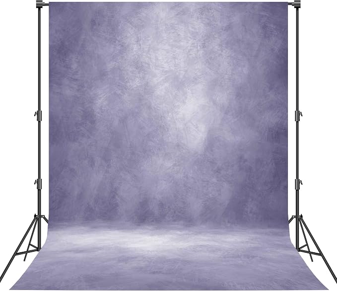 Abstract Professional Photography Backdrop for Portrait Photo Props Booth Background Photoshoot Studio with Polyester Fabric Roller Pocket on Top(8x10ft,Light Purple,No Stand)