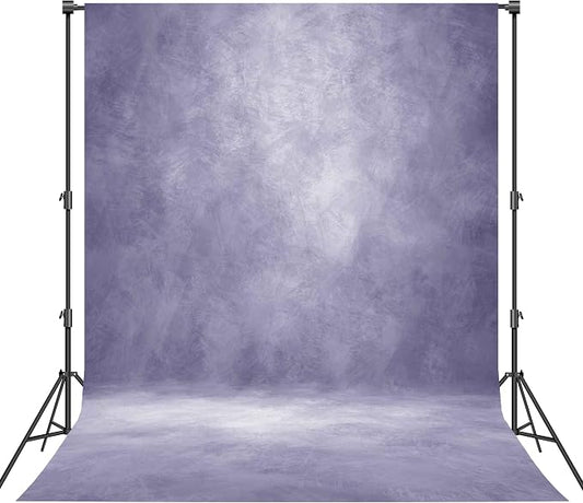 Abstract Professional Photography Backdrop for Portrait Photo Props Booth Background Photoshoot Studio with Polyester Fabric Roller Pocket on Top(6x8ft,Light Purple,No Stand)