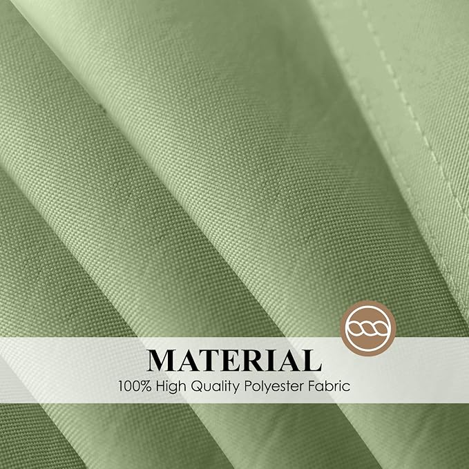 Square Tablecloth 52 x 52 Inch Sage Green Tablecloths Stain-Wrinkle Resistant Washable Polyester Table Cloths for Holiday, Buffet Parties, and Weddinge 2pack