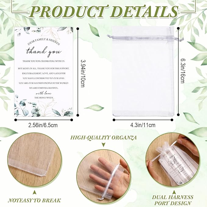 Sliner 150 Set Wedding Favors for Guests Bulk 2oz Acrylic Take a Shot We Tied the Knot Shot Glasses with Thank You Cards Organza Bags for Guest Souvenir Wedding Bridal Shower Gifts (Clear,Black)