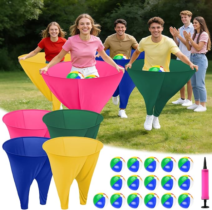 Granny Pants Yard Game Giant Granny Pants Outdoor Game Includes Bouncy Balls & Air Pumps Hilarious Outdoor Games for Adults and Family Backyard Gatherings Beach Games Team-Building Activities