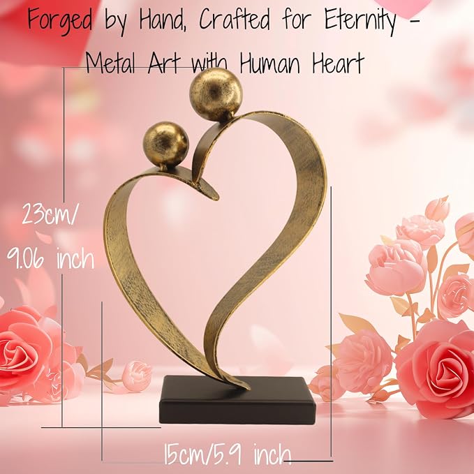 Bronze Metal Rose for Girlfriend Wife Women in Her Birthday Wedding Valentine's Day