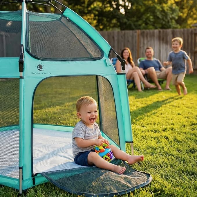 Pop 'N Go 3.0 Mat & Mattress Cover Combo Waves